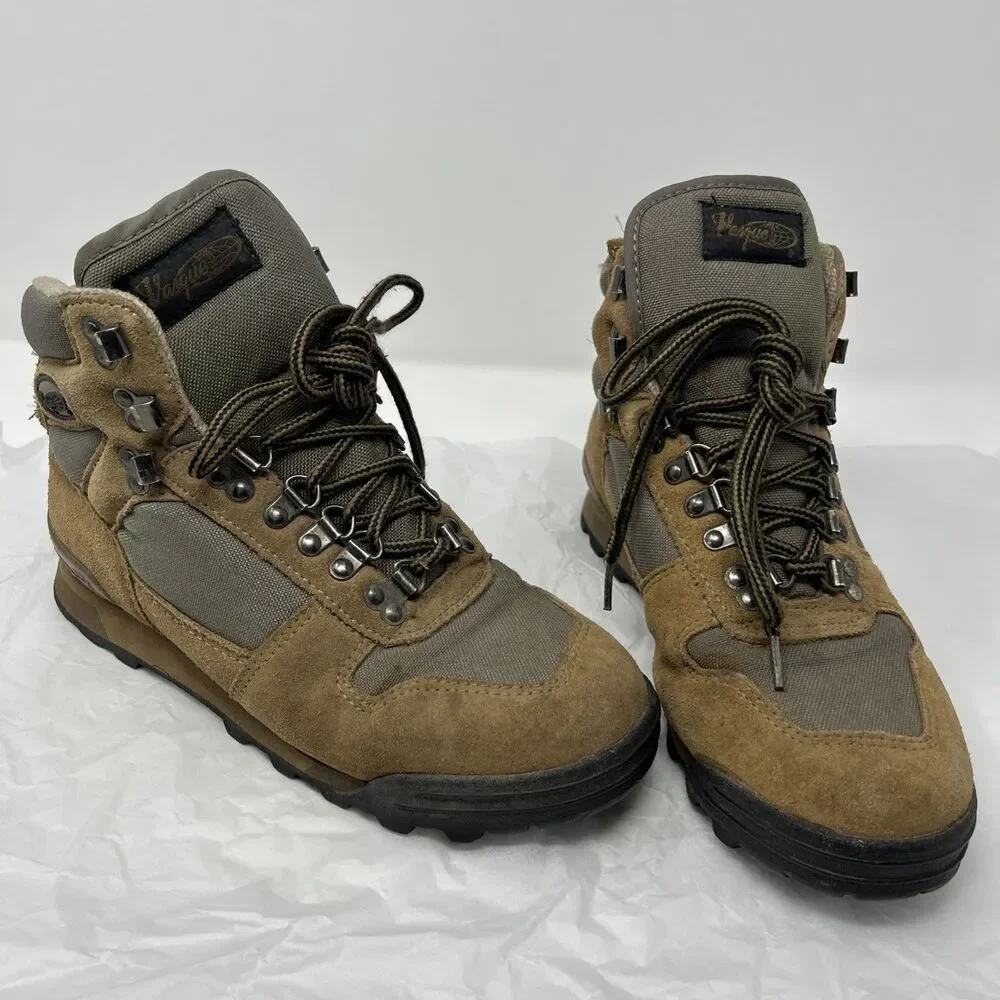 Vasque Boots Mens 8 Hiking Lace Up Ankle Bootie 7583 1 Brown Suede Comfort